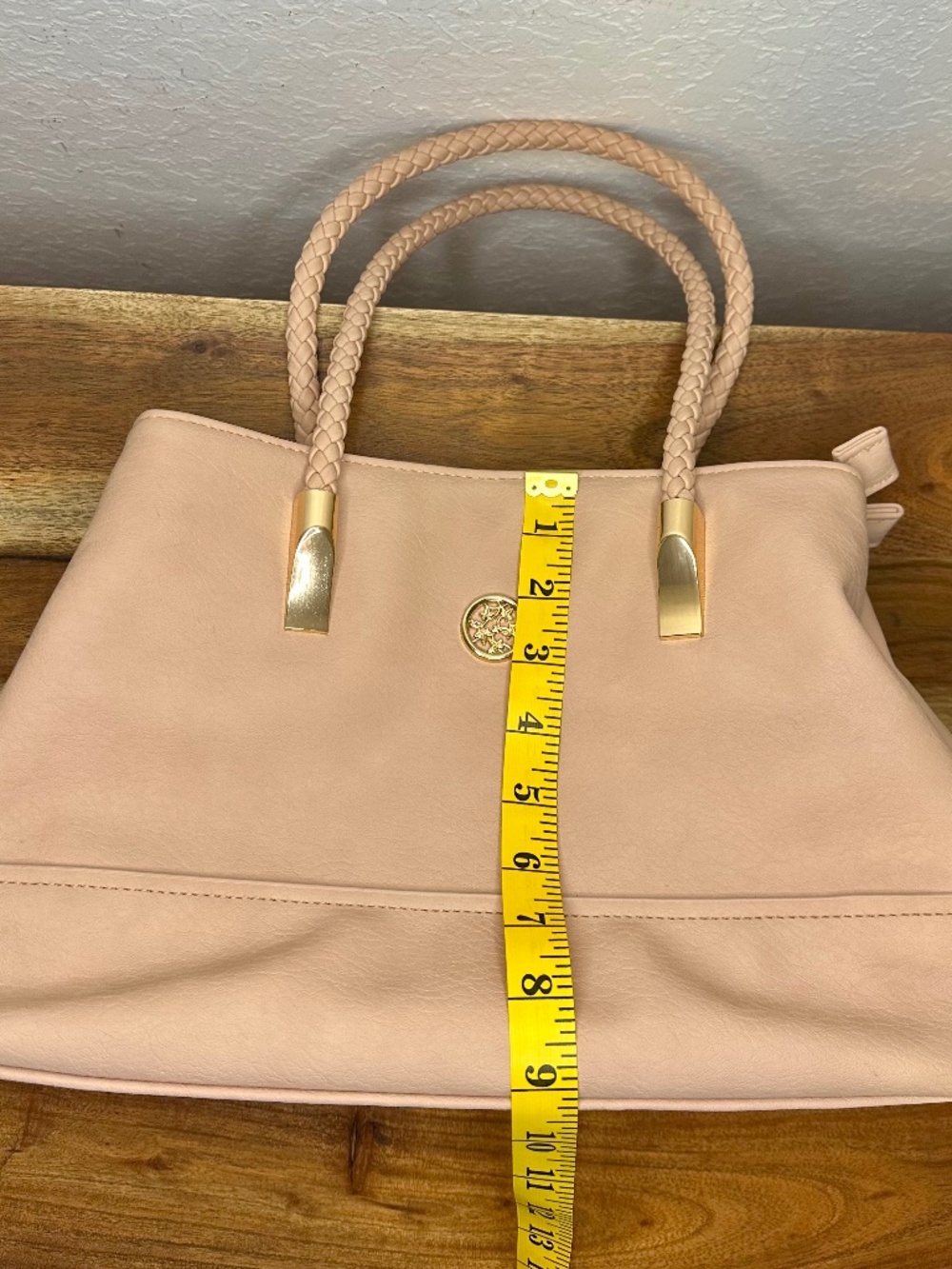 Joy Mangano Pink Leather Tote Bag - Picture 8 of 12